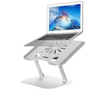 Upgraded Adjustable Laptop Stand with Cooling Fan, Ergonomic Multi-Angle Computer Laptop Stand, Portable Laptop Holder Compatible with MacBook, Air, Pro, Dell XPS, Alienware All Laptops 11-17.3"