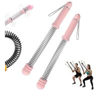 Upgraded Adjustable Ropeless Battle Ropes, Adjustable Weight Ropeless Batt-le Ropes Z-Rope, Non-Slip Soft Handles & Shock-Absorbing Ends (Pink)