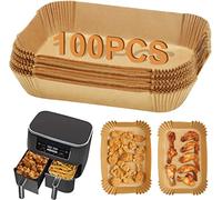 Upgraded Air Fryer Disposable Paper Liners for Ninja Dual AF400UK AF300UK, 8.7Inch Airfryer Parchment Liner Accessories DZ201, Tower, Salter, Instant, Double Zone