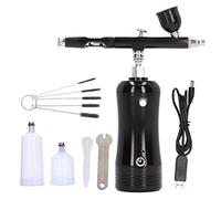 Upgraded Airbrush Kit with Portable Cordless Air Compressor, Rechargeable 17.4psi Pressure, Aluminum Alloy - Lightweight Design, Charging, for Makeup and Crafts