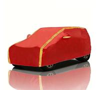 Upgraded All-Weather Car Cover For BMW,Full Car Covers, All-Around Outdoor Protection,with Zipper & Reflective Strips, UV Snow Scratch Resistant(Red,93)