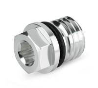 Upgraded Aluminum Engine Oil Drain Plug w/O-Ring Compatible with EZ GO Golf Carts 2008-Up TXT & RXV,Some Kawasaki Engines Replaces 92066-0774 & 603557