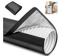 Upgraded Aluminum Foil Portable AC Hose Insulation Sleeve - Air Conditioner Hose Cover Wrap for 5"-5.9" Diameter Exhaust Hoses | Maximizes Heat Reduction & Energy Savings | Black