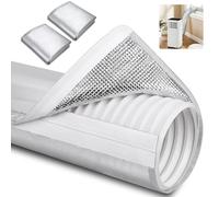 Upgraded Aluminum Foil Portable AC Hose Insulation Sleeve | Heat Reduction for 5"-5.9" Air Conditioner Hoses | Waterproof Cover Wrap with Strong Velcro | Energy Saving for AC Duct Vents | 2Pcs Silver