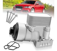 Upgraded Aluminum Oil Filter Housing Assembly Fit for VW Amarok Passat 2.0L 2012-2014 A3 Q3 2.0L 2012-2014 Replaces# 03L115389H 03L-115-389-H 03L115389B 03L115389C 03L115389G 03L115389G