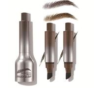 Upgraded Angled Brush & Dip Brow Colour - Waterproof & Smudge-Proof Eyebrow Pomade For Natural, Hair-Like Strokes And Effortless Definition With Long-Lasting Formula (Auburn, Taupe)