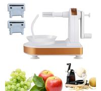 Upgraded Apple Peeler and Corer,2026 New Multi-functional Apple,Pear,Potato Cutter & Slice,Hand-Cranked Peeler with Stainless Steel Blades and Suction Base,Kitchen Gadget Includes 2 Replacement Heads