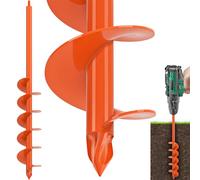 Upgraded Auger Drill Bit for Planting 4'' X 32'' Garden Drill Augers for Digging Holes Post Hole Auger for Bulbs, Flower, Fence Posts Earth Auger Bit for Cordless and Corded Drill - Fit 3/8" Hex Drive