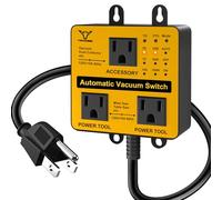 Upgraded Automatic Vacuum Switch, Autoswitch for Dust Collector, Customizable Delay (3/7/10s) for Shop Vac, Adjustable Power Tool Trigger (30/60/100W), with Overload and Tripping Protection