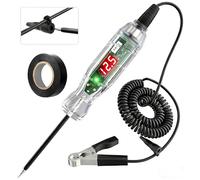 Upgraded Automotive Test Light VDIAGTOOL P60, 3V -70V DC Digital LED Voltage Tester, Circuit Probe Tester with Voltmeter & Polarity Identify, Electric Car Relay Trailer Light Fuse Test Pen & 118" Wire