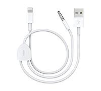 [Upgraded] Aux Cord for iPhone, Lightning to 3.5mm Aux Cord 2in1 Audio Charging Cable Compatible with iPhone 13 12 11 XS XR X iPad All iOS Version, Supports Car Stereo/Speakers/Headphone 3.94Ft