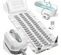 Upgraded Bathtub Spa Mat, Portable Spa Bubble Bath Massager with 6 Adjustable Settings, Upgraded Non-Slip Design and Remote Control, Hot Tub Jet Mat for Bathtub at Home, Full-Body Support