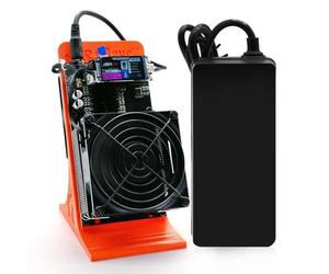 Upgraded Bitcoins Miner NerdQaxe++ Rev 6.1, 6TH/S Solo Lottery Miner, 100W Low Power Consumption & Dual Front-Rear Silent Fans for Superior Cooling, Open-Source Crypto Mining Machine for Home Use