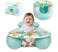 Upgraded Blublu Park Wider U-Shape Inflatable Sit Me Up Floor Seat for Baby 3-36 Months, Portable Baby Chair with Activity Sensory Tray for Sitting Up, Infant Floor Seats & Loungers, Elephant