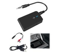 Upgraded Bluetooth 5.4 Receiver with 3.5mm RCA Jack, AUX Bluetooth Adapter for Home Car Stereo Speakers 6 Hours Playtime, Dual Connection to 2 Phones, Charge While Streaming & Easy Slide Control ON/Of