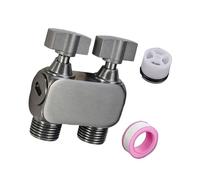 Upgraded Brass Handheld Bidet Sprayer Double Control Valves Set Fittings for Toilet Plumbing Pet Hygienes and Garden Use Split Flows Brass Valves
