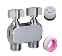 Upgraded Brass Handheld Bidet Sprayer Double Control Valves Set Fittings for Toilet Plumbing Pet Hygienes and Garden Use Brass Alloy Shower Valves