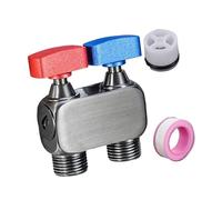 Upgraded Brass Handheld Bidet Sprayer Double Control Valves Set Fittings for Toilet Plumbing Pet Hygienes and Garden Use Brass Alloy Shower Valves