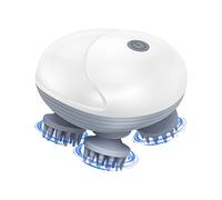 [Upgraded] Brifit Electric Pet Massager for Dogs and Cats, Waterproof Handheld Dog Massagers, Cordless Head Massagers with 96 Massage Nodes, 4 Rotatable Massage Heads, for Cat Head and Back (White)