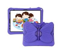 Upgraded Butterfly Case for iPad (A16) 11th Generation 11 Inch (2025), iPad 10th Generation 10.9 Inch (2022), 3D Cartoon Soft EVA Foam 360 Rotating Stand Cover for Kids Girls - Purple