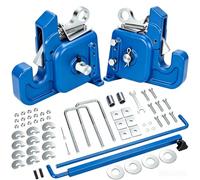 Upgraded Category 1 & 2 Tractor Easy Change Quick Hitch System, 3-Point Hitch Adapter for Tractors and Implements, Heavy-Duty Steel Construction, 30,000+ LBS Capacity, Adjustable Spreader Bar, Blue