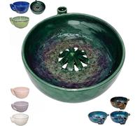 Upgraded Ceramic self-Rotating Berry Washing Bowl with Drain Hole, 360° Rotating Washing Strainer, and Central Cone-Shaped Automatic Quick Rinse Cleaner, Suitable for Berries, Vegetables (Stile 2)