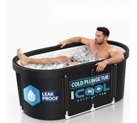 Upgrade XL 129 Gal Large Oval Ice Bath Tub for Athletes,Multiple Layered Portable Outdoor Cold Plunge Tub for Recovery,Cold Plunge for Family-Foldable Ice Baths for Home,Gyms,Indoor use