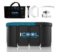 Upgrade XL 129 Gal Large Oval Ice Bath Tub for Athletes,Multiple Layered Portable Outdoor Cold Plunge Tub for Recovery,Cold Plunge for Family-Foldable Ice Baths for Home,Gyms,Indoor use