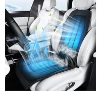 Upgraded Cooling Car Seat Cover Front Seat with Blowing&Suction, 12V-24V Ventilated Car Seat Cushion with 8 Turbo Fans, 3-Speed Adjustable Universal Fit Breathable Car Cushion for Summer Driving-Black