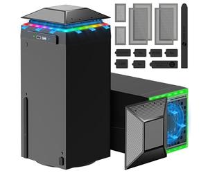Upgraded Cooling Fan for Xbox Series X Console, Gorixer AI Control Automatic / Manual Adjustable Speed Fan with Dust Filter and 7 RGB Lights, System