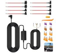Upgraded Dash Cam Hardwire Kit Type-C USB Hard Wire Kit 12V-24V to 5V Hardwire Kit with 4 Fuse Types LP Mini, Mini, ATO, Micro2, 3.5m Dash Cam Charger Power Cord with Low Voltage Protection