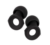 Upgraded Design Silicone Noise Reduction Reusable Ear Plugs for Deep Sleep, Relaxation, Travel, Snoring, Reading, & Motorcycling| 33dB Noise Cancellation| 4 Pairs of Soft Ear Caps (Black).