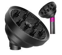 Upgraded Diffuser Attachment for Dyson Airwrap HS01/HS05, Foldable Travel Diffuser with Long Prongs - Hair Dryer Nozzle for Curls & Volume, Black
