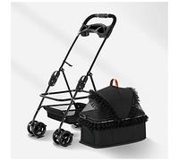 Upgraded Dog Strollers for Small Medium Dogs Lightweight Pet Stroller for Cats with Lace Foldable and Detachable Dog Cat Pet Strollers Pet Gear 4 Wheel (Black) (Black)
