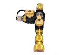 Upgraded Dual Fitting Valve Core Removal Tool with 1/4 and 5/16 Sizes Visual Sight Glass Vacuum Rated Magnetic Cap Black Pink for HVAC System Maintenance High Pressure 800 psi Professional(Black)