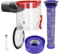 Upgraded Dust Bin Replacement Compatible with Dyson V7 V8 SV10 SV11, Dust Container Replacement for Dyson V7 V8, Part No. 967699-01(1 Dust Bin + 1 Pre HEPA Filter + 1 Post HEPA Filter)