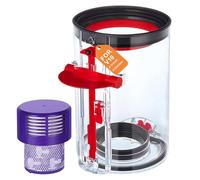 Upgraded Dust Bin Replacement for Dyson V10 (SV12) Vacuum Cleaner, Part No.969509-01, Large Vacuum Cleaner Canister with Filter for Dyson V10 SV12 Clear Bin Dust Bucket Size: 4.53 x 7.8 Inch