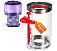 Upgraded Dust Bin Replacement for Dyson V11 V15 SV14 SV15 SV22 Vacuum Cleaner, Clear Bin Compatible with Dyson Canister Part No.970050-01/965443-01