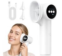 Upgraded Ear Wax Removal, Electric Ear Cleaner with Mild Drying, Safe & Gentle Automatic Ear Cleaner, Cleaning with Dual-Compartment Design, Electric Ear Wax Removal 5 Pressure Settings, IPX7, White