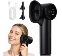 Upgraded Ear Wax Removal, Electric Ear Cleaner with Mild Drying, Safe & Gentle Automatic Ear Cleaner, Cleaning with Dual-Compartment Design, Electric Ear Wax Removal 5 Pressure Settings, IPX7, Black