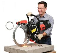 Upgraded Electric Concrete Ring Saw 9500W/12000W Wall Chaser Concrete Cutter with 2 Diamond Blades & Water Pump, 29cm/30cm Deep Dust-Free Cutting for Concrete, Brick, Tile & Stone 12000W