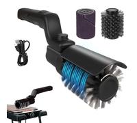 Upgraded Electric Grill Brush, Cordless Rechargeable Grill Cleaning Brush with Adjustable Angle, Stainless Steel Brush Head, 3-Speed Power, 90-Min Runtime, Waterproof Cleaner for BBQ Grates (Black)