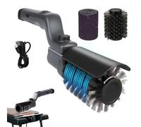 Upgraded Electric Grill Brush, Cordless Rechargeable Grill Cleaning Brush with Adjustable Angle, Stainless Steel Brush Head, 3-Speed Power, 90-Min Runtime, Waterproof Cleaner for BBQ Grates (Grey)