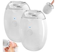 Upgraded Electric Nail Clippers, Universal Automatic Fingernail Grinder with Transparent Case, Electric Nail Trimmer with LED Light & 3 Speed Settings, Easy Nail Trimmer for Kids, Adults (2PC)