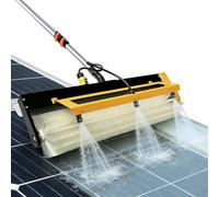 Upgraded Electric Solar Panel Washing Brush,150w/380rpm Automatic Water Supply Cleaning Machine for Rv,Pv,Roof,24in 360° Rotary Roller Brush,Photovoltaic Panel Cleaner(Corded,3.6M(12ft))