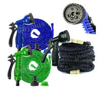 Upgraded Expandable Garden Hose,Flexible Hose Pipe with 3/4" Solid Brass Fittings - The Ultimate No-Kink Flexible HosePipe,Extra Strength,7 Function Spray Water Hoses for Gardens (75FT,Black)