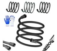 Upgraded Explosion-Proof Braided Shower Hose - Anti-Leak,Extra Long Flexible Handheld Shower Hose Replacement with Magnetic Connector,for Shower Head Attachment (Black,2M)