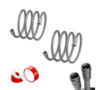 Upgraded Explosion-Proof Braided Shower Hose Extra Long 59 Inches, Flexible and Durable, Shower Curtain Head Hoses Replacement (Grey,2PCs/79In)