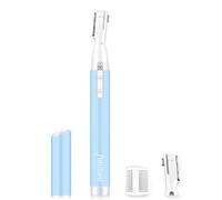 Upgraded Eyebrow Trimmer, Funstant Precision Electric Razor for Women, Painless Battery-Operated Facial Hair Remover and Groomer with Comb, Ideal for Eyebrows, Chin, Upper Lip, Neck, Face, Peach Fuzz