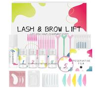 Upgraded Eyelash Lift & Brow Lamination Complete Kit | Protective Barrier Formula to Shield Lash Perm, Gentle for Sensitive Eyes